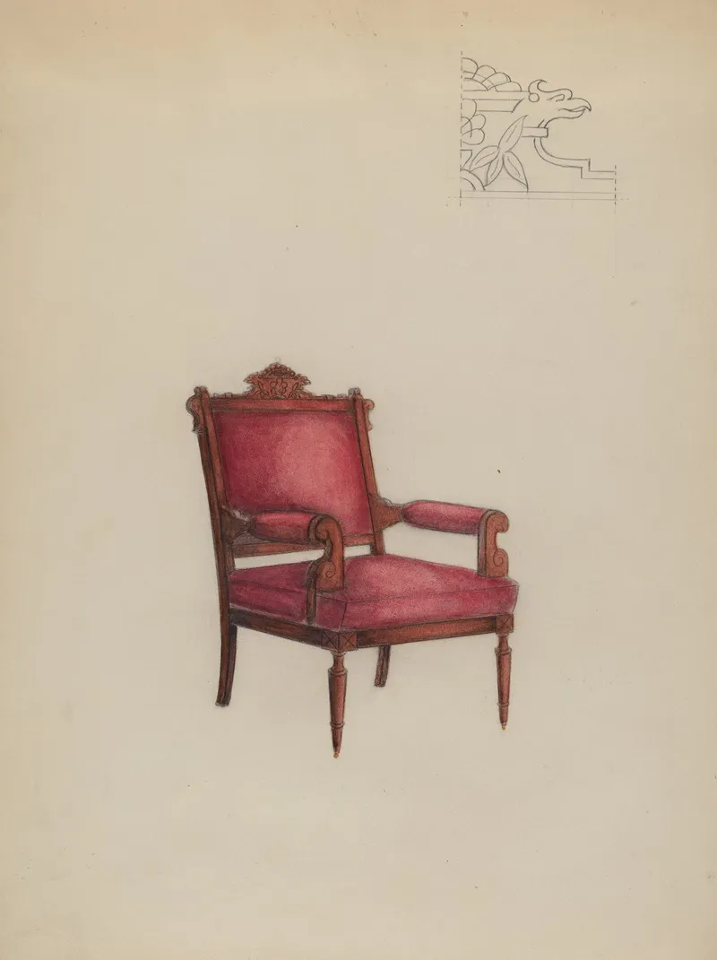 Arm Chair 8 by Herbert Marsh - Canvas Print