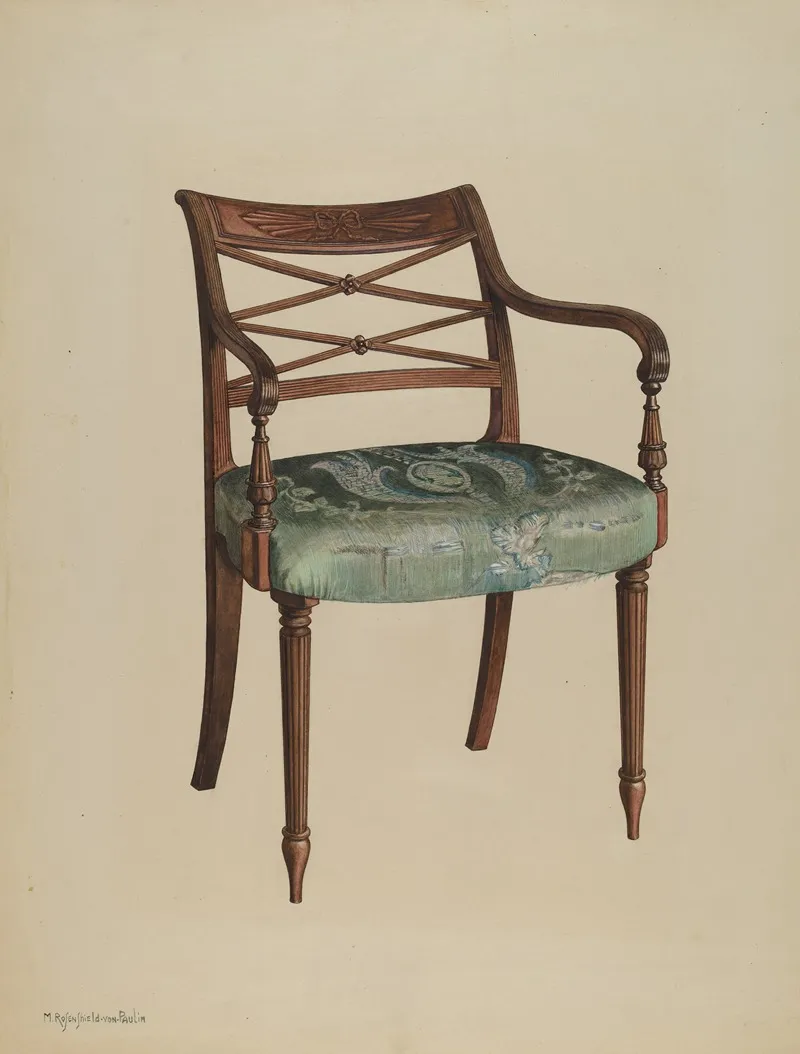Armchair 40 by M. Rosenshield-von-Paulin - Canvas Print