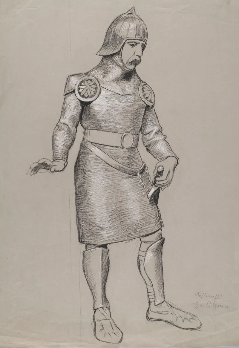Armoured Knight With A Sword At His Side