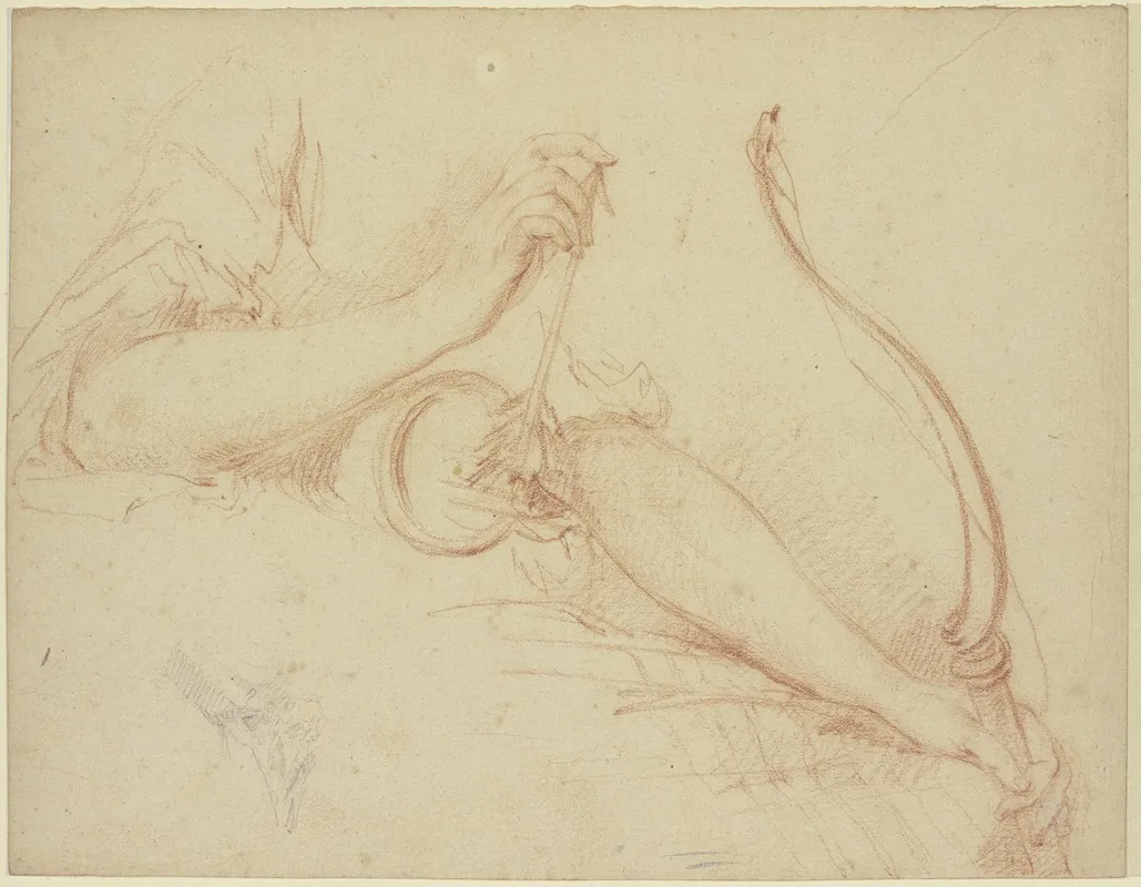 Armstudie Mit Pfeil Und Bogen by Jean-Marc Nattier - Canvas Print