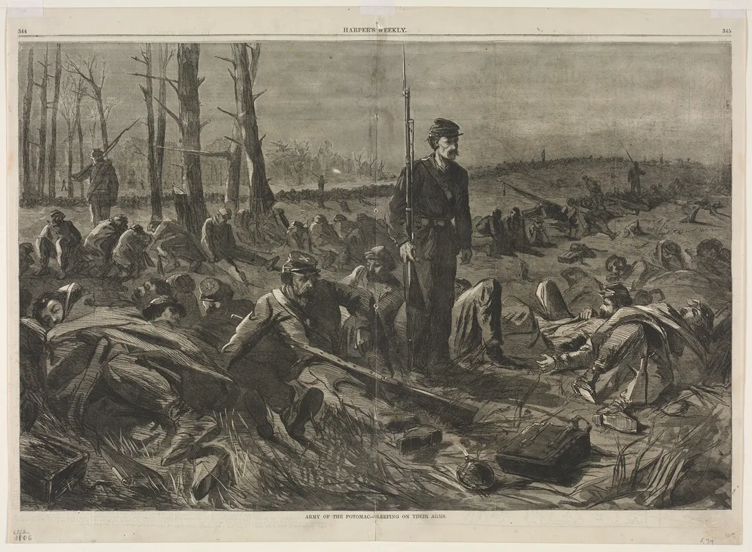 Army Of Othe Potomac Sleeping On Their Arms