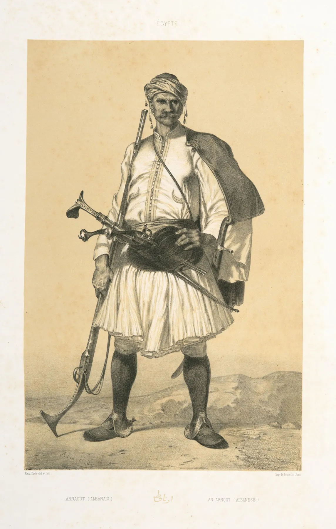 Arnaout Albanais An Arnout Albanese by Alexandre Bida - Canvas Print