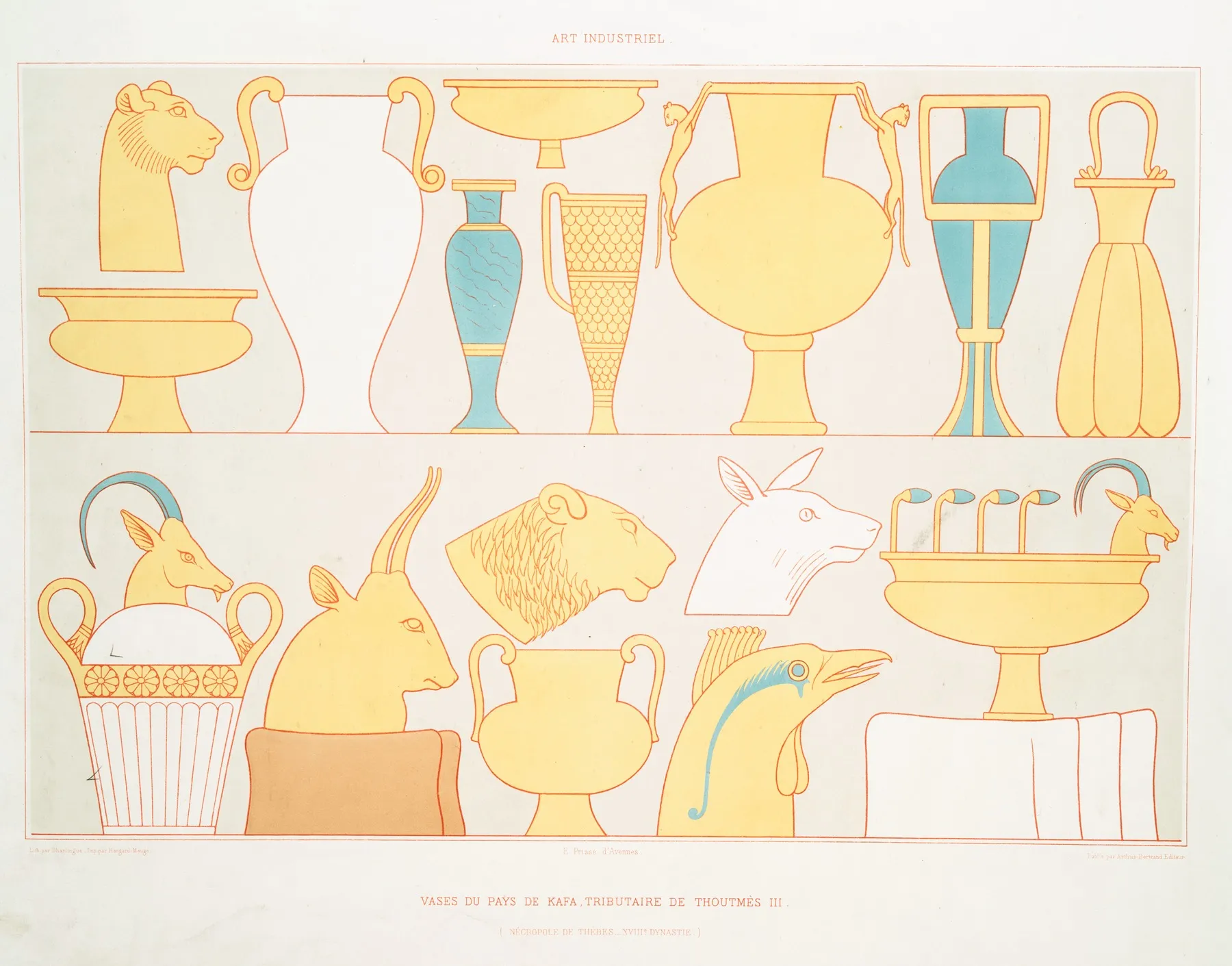 Art Industriel Vases Du Pays De Kafa Tributaire De Thoutmes Iii Necropole De Thebes Xviiie Dynastie