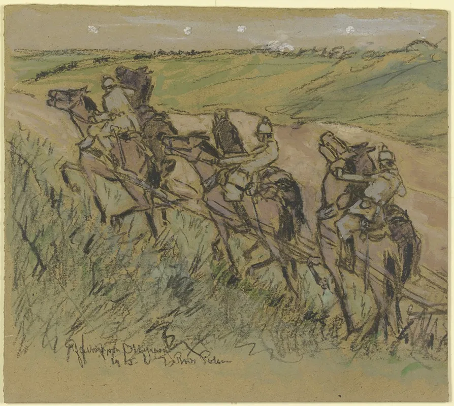 Artillerie In Russisch Polen Fahrt In Gefechtsstellung