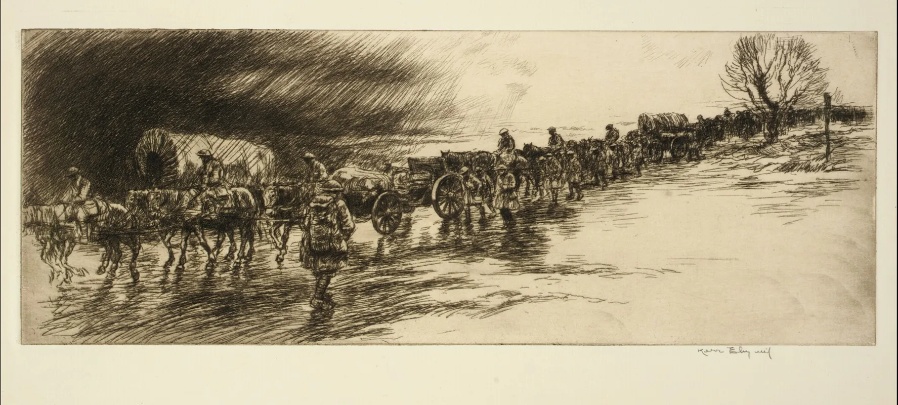 Artillery Train by Kerr Eby - Canvas Print