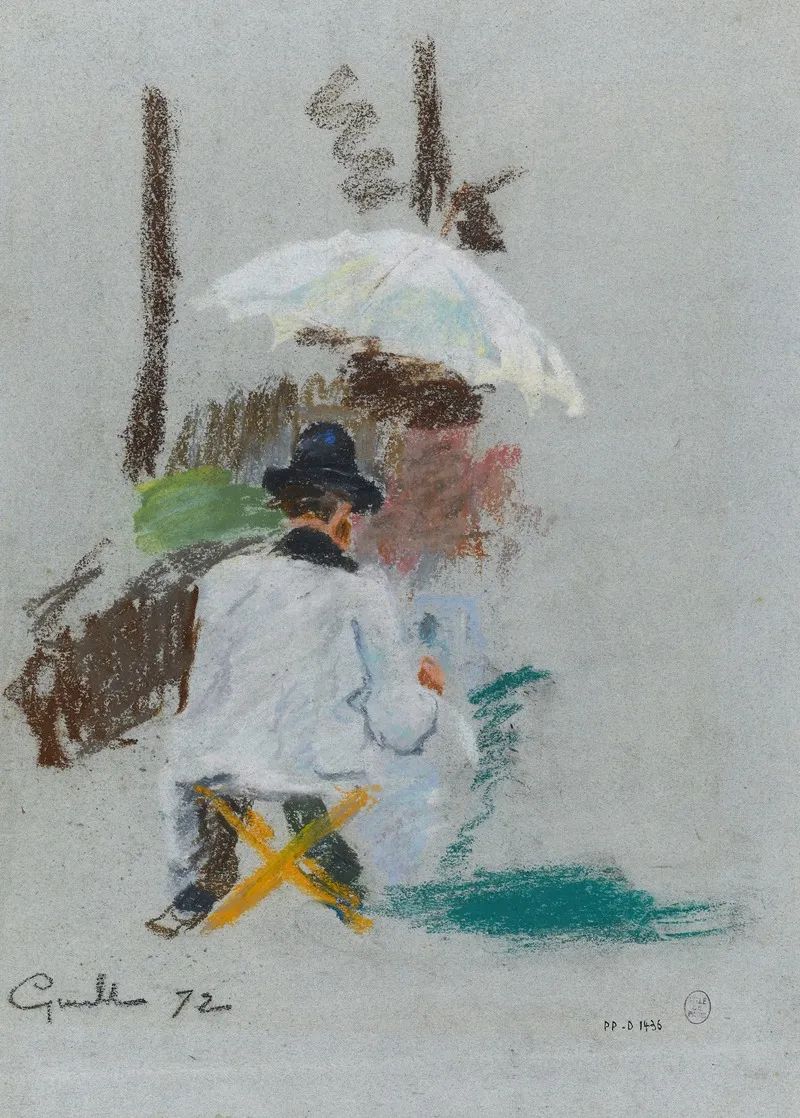 Artiste A Son Chevalet