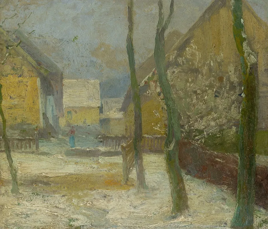 Artists Courtyard In Slanec In Winter