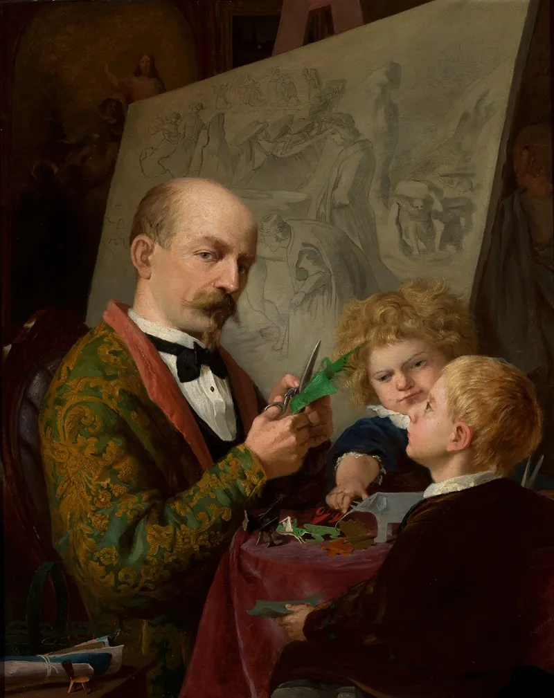 Artists Self Portrait With Children