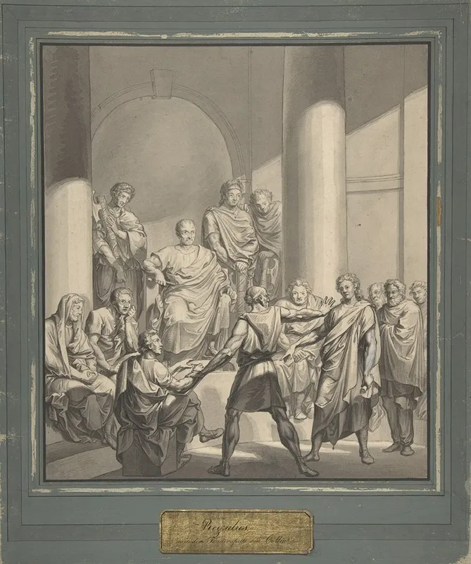 Assembly Of Roman Figures From Regulus A Play By Collin