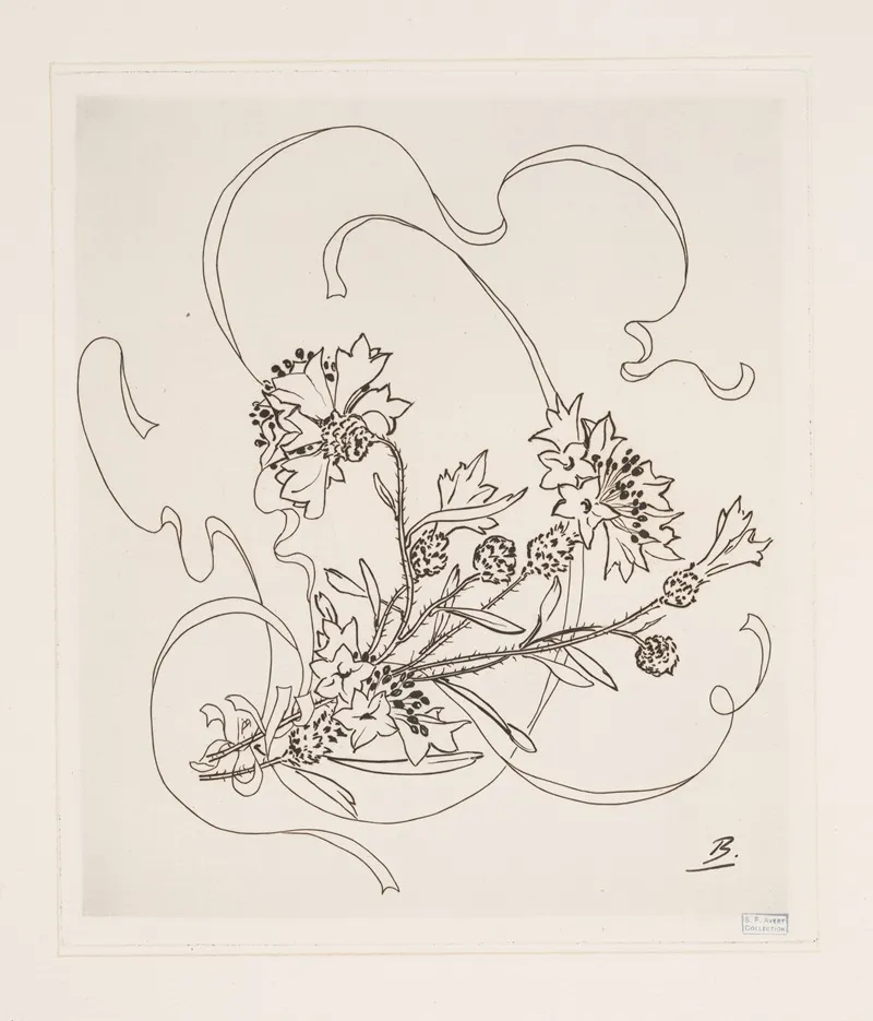 Assiette Bleuet by Félix Bracquemond - Canvas Print