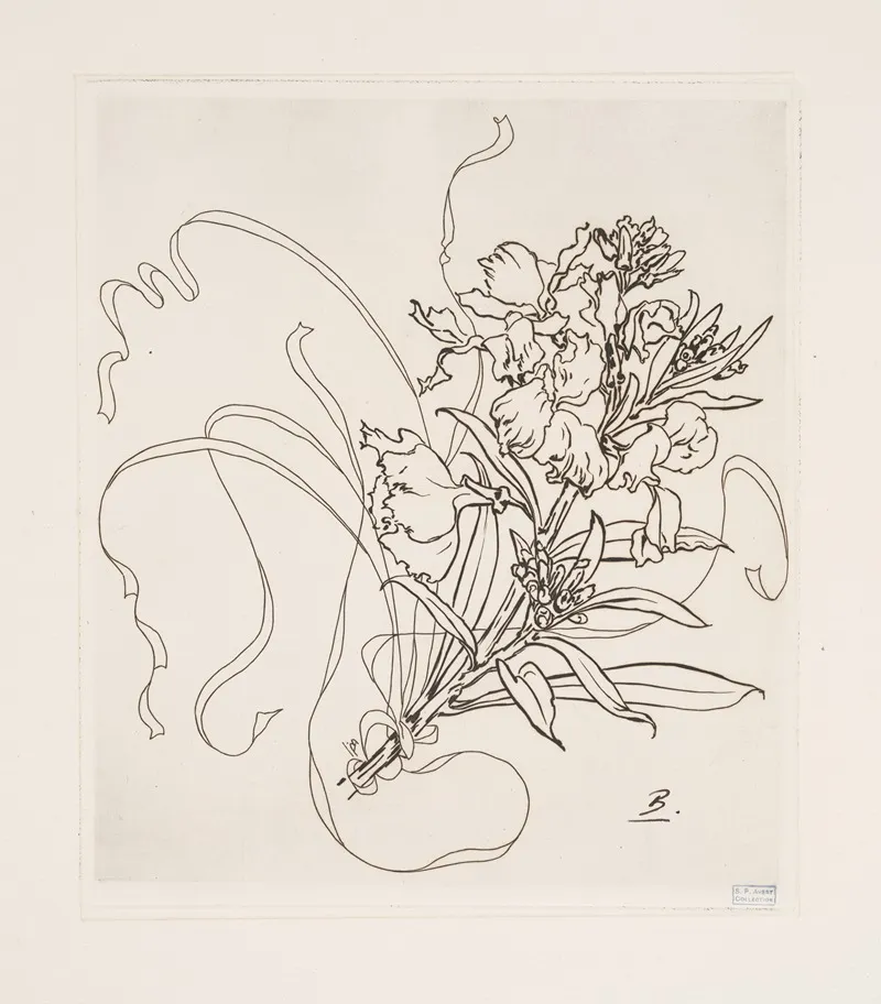 Assiette Giroflee by Félix Bracquemond - Canvas Print