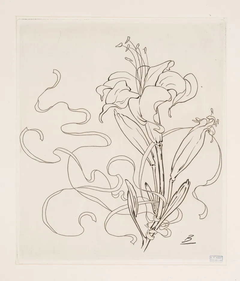 Assiette Lis by Félix Bracquemond - Canvas Print