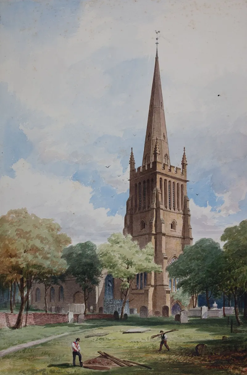 Aston Church by Elijah Walton - Canvas Print