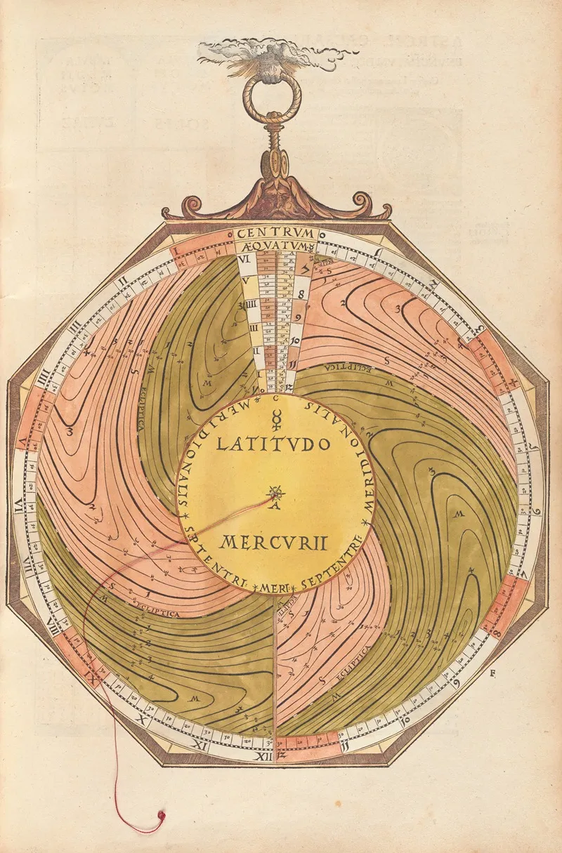 Astronomicum Caesareum Pl 014 by Petrus Apianus - Canvas Print