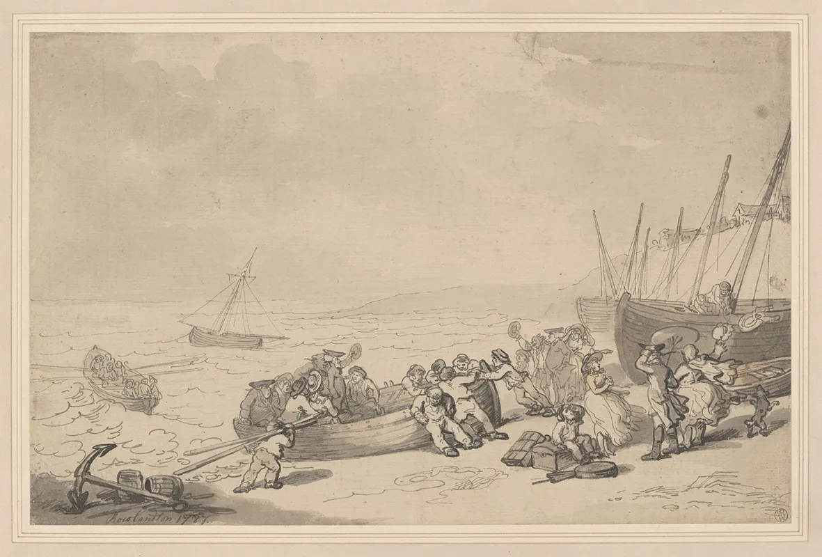 At Brighton by Thomas Rowlandson - Canvas Print