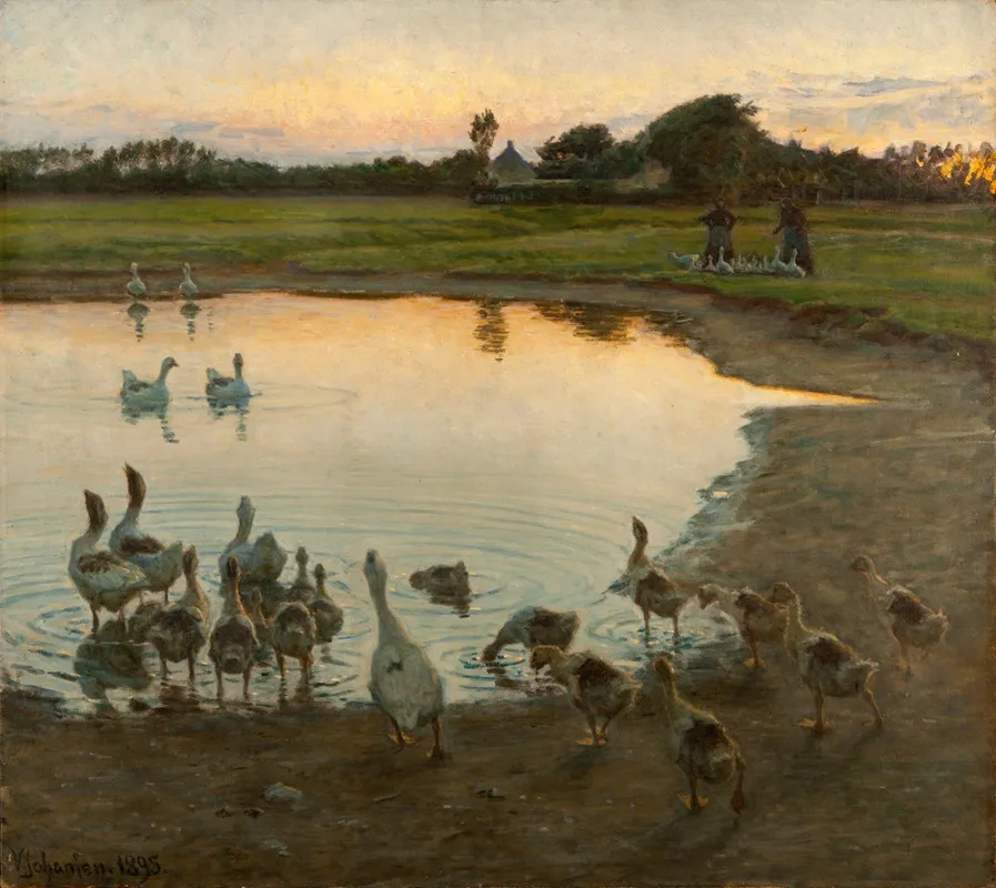 At Sunset 2 by Viggo Johansen - Canvas Print