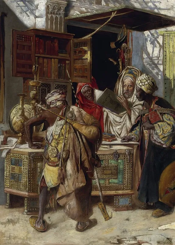 At The Bazaar by Gyula Tornai - Canvas Print