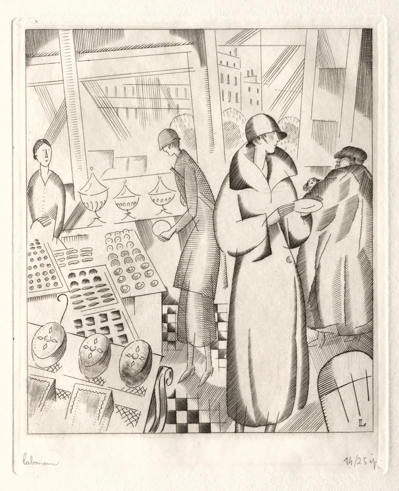 At The Patisserie by Jean-Émile Laboureur - Canvas Print