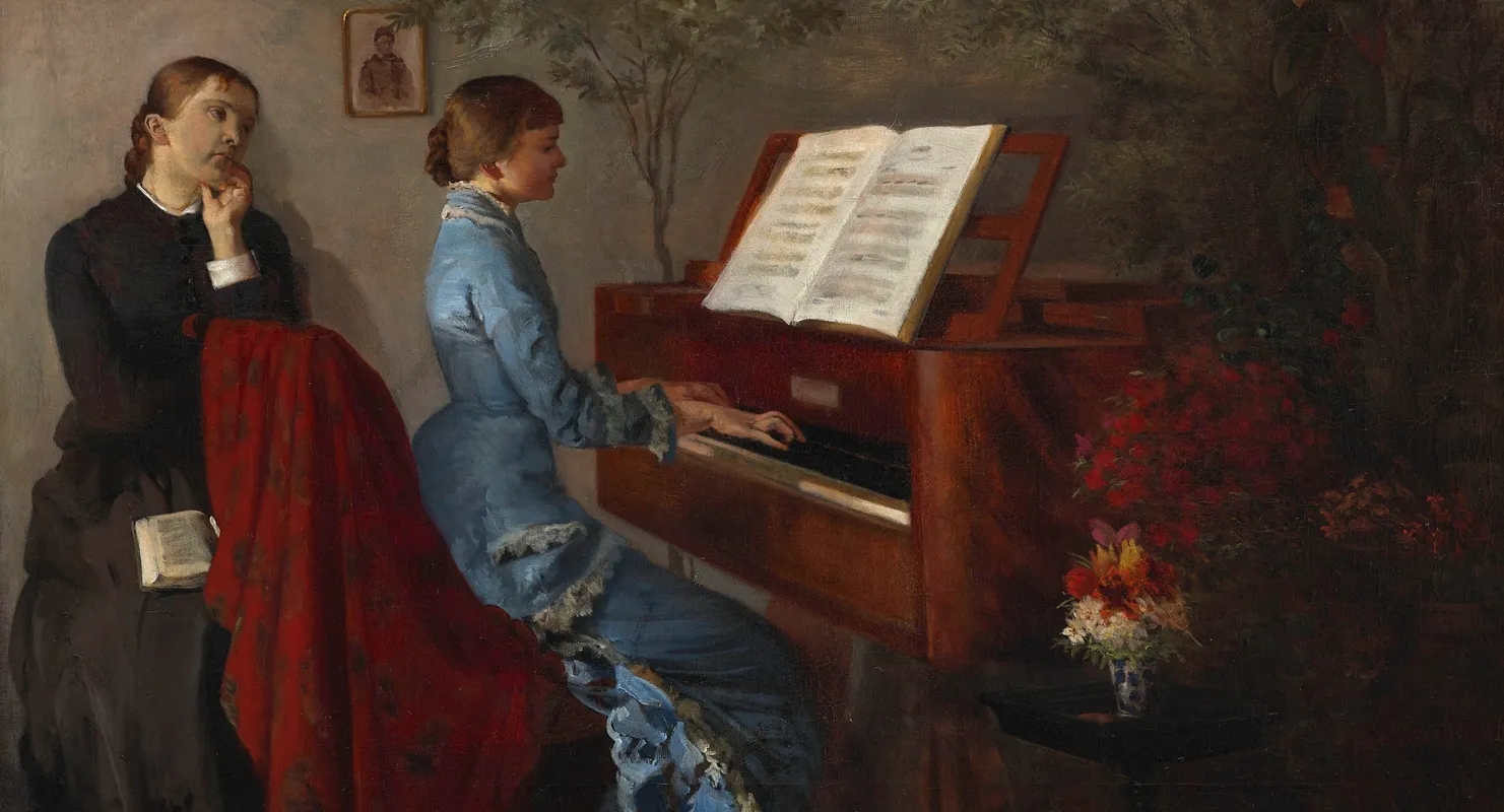 At The Piano 11 by Jacek Malczewski - Canvas Print