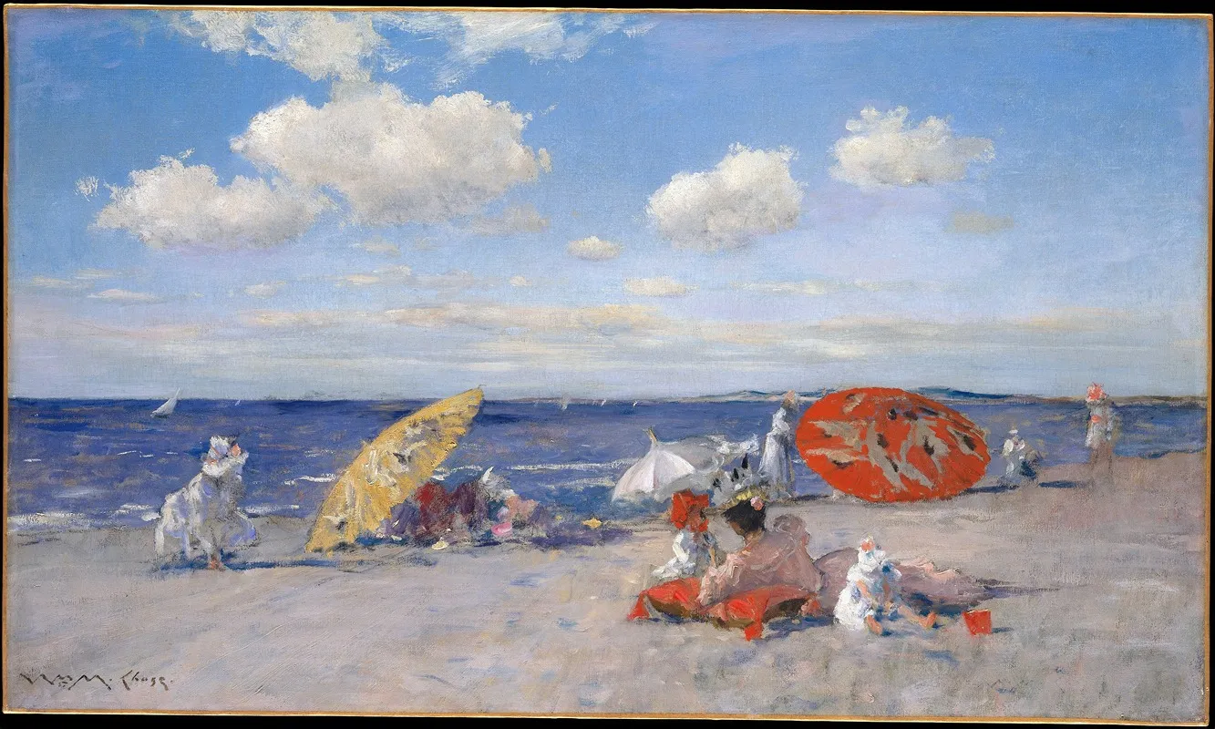 At The Seaside by William Merritt Chase - Canvas Print