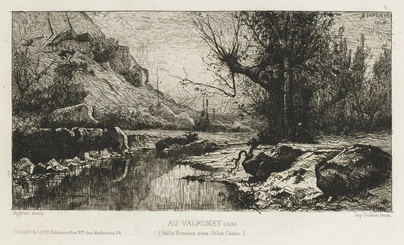 At Valromay Ain by Adolphe Appian - Canvas Print