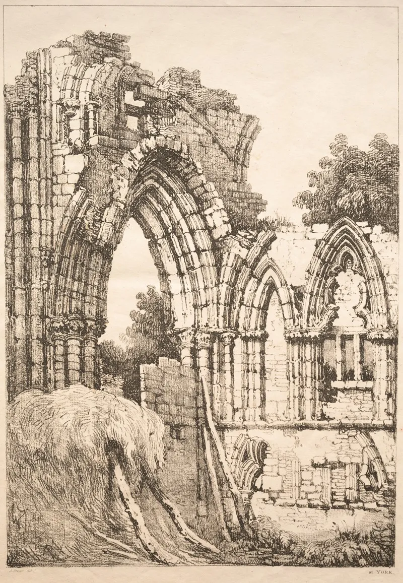 At York Ruins by Samuel Prout - Canvas Print