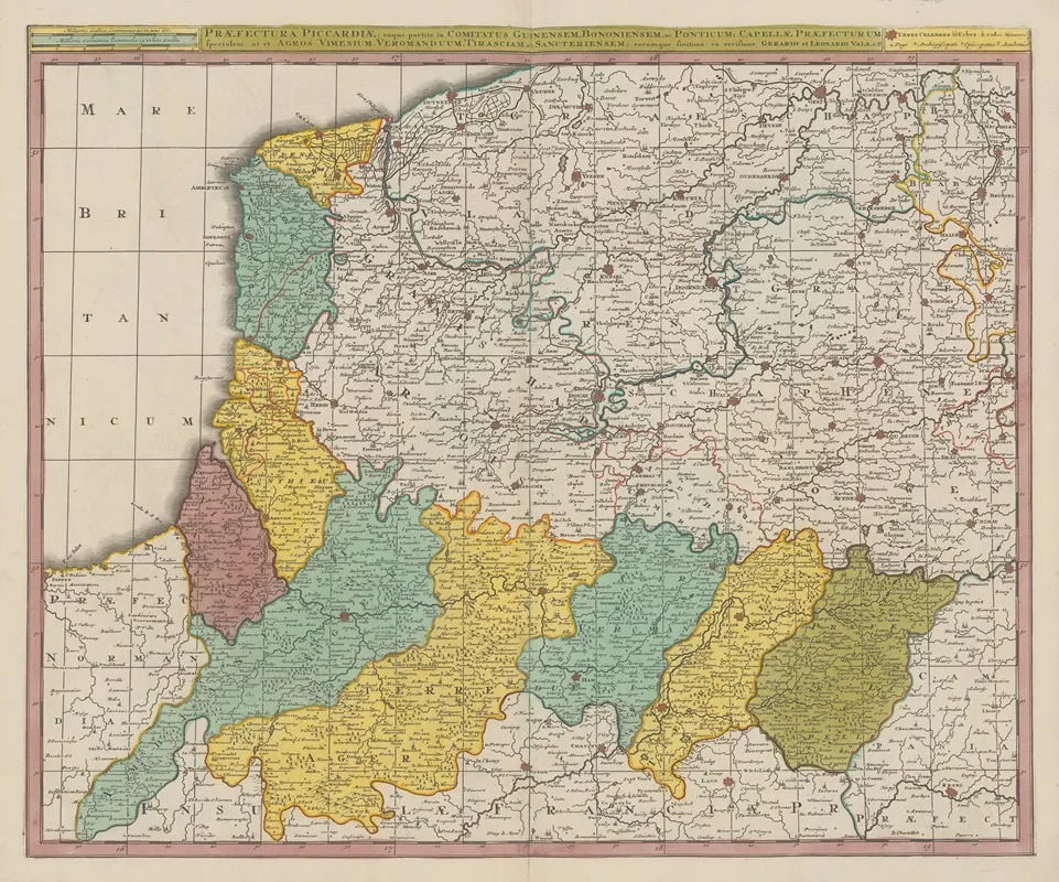 Atlas Nouveau Contenant Toutes Les Parties Su Monde Pl 018 by Covens &amp; Mortier - Canvas Print
