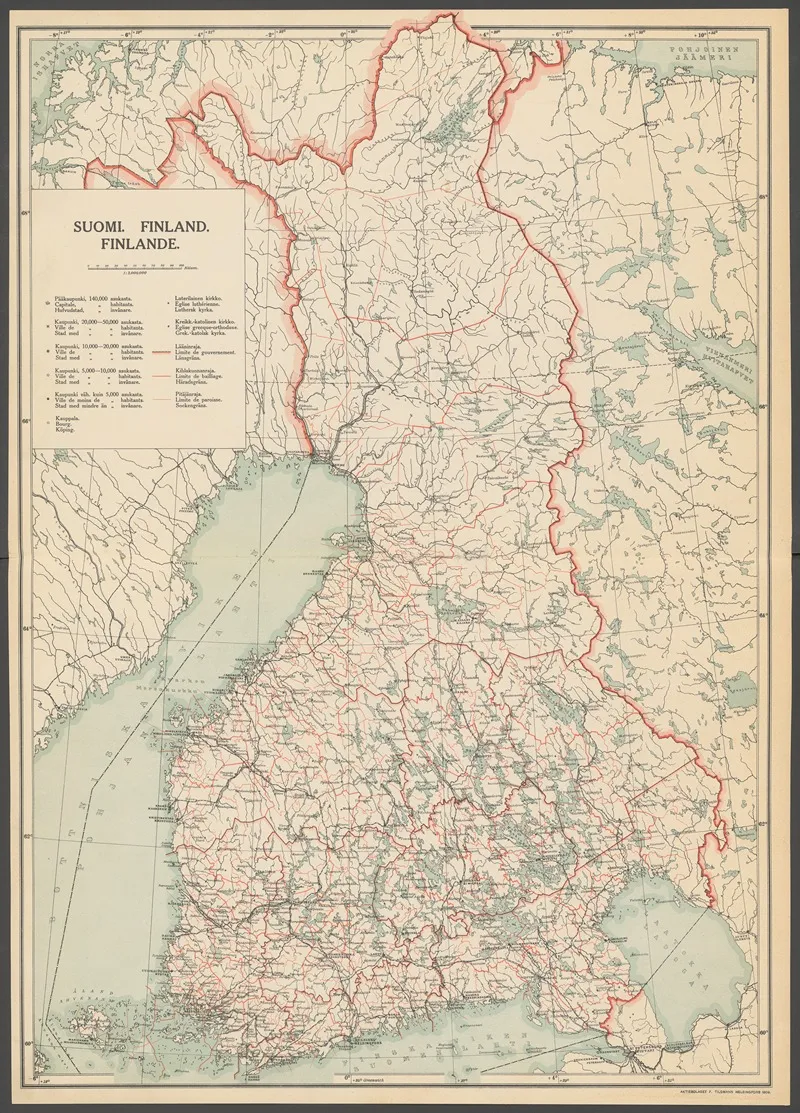 Atlas Ofver Finland Pl 01 by Ferdinand Tilgmann - Canvas Print
