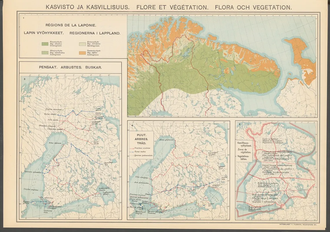 Atlas Ofver Finland Pl 22 by Ferdinand Tilgmann - Canvas Print