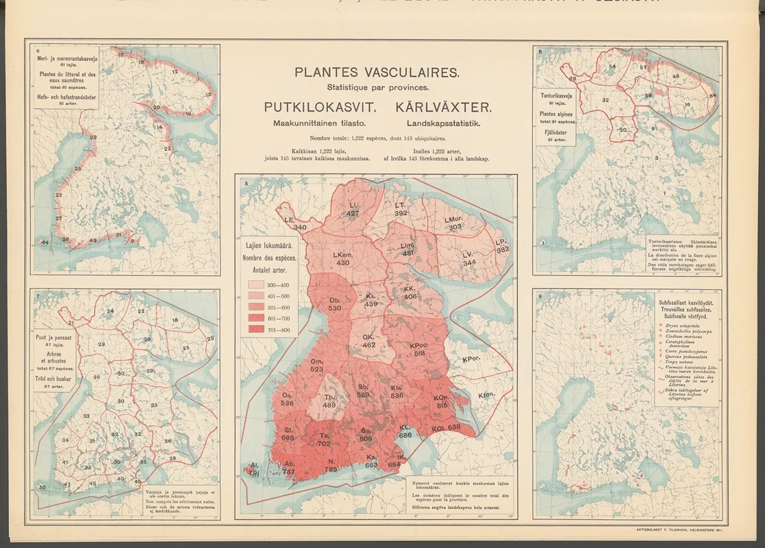 Atlas Ofver Finland Pl 23 by Ferdinand Tilgmann - Canvas Print