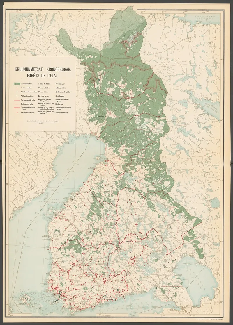 Atlas Ofver Finland Pl 26 by Ferdinand Tilgmann - Canvas Print