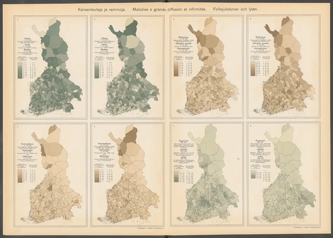 Atlas Ofver Finland Pl 34 by Ferdinand Tilgmann - Canvas Print