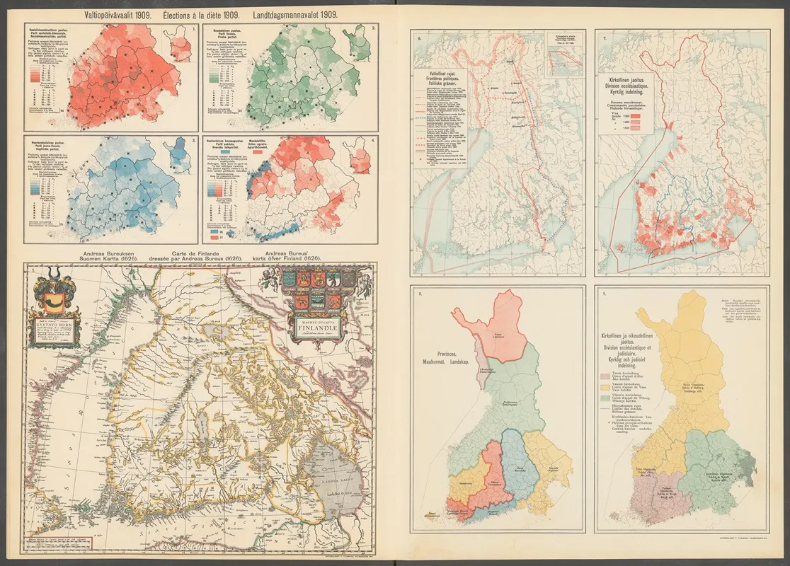 Atlas Ofver Finland Pl 54 by Ferdinand Tilgmann - Canvas Print