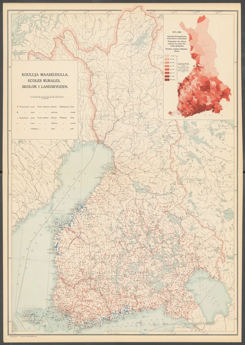 Atlas Ofver Finland Pl 55 by Ferdinand Tilgmann - Canvas Print