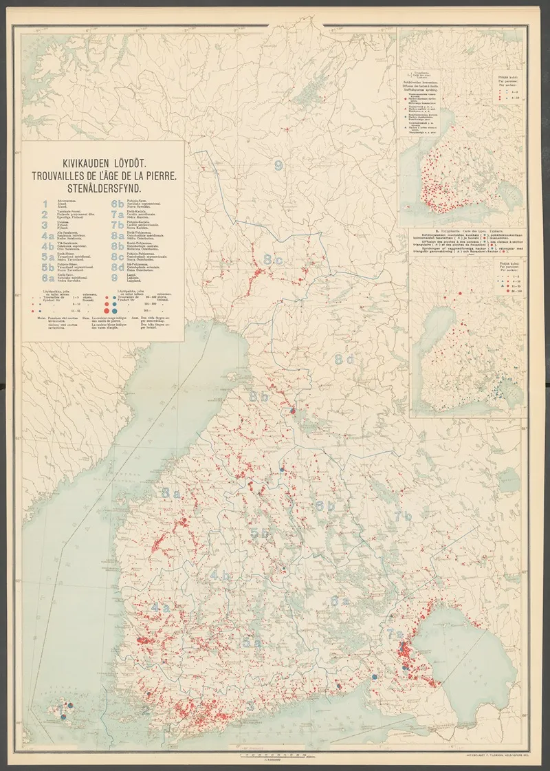 Atlas Ofver Finland Pl 56 by Ferdinand Tilgmann - Canvas Print