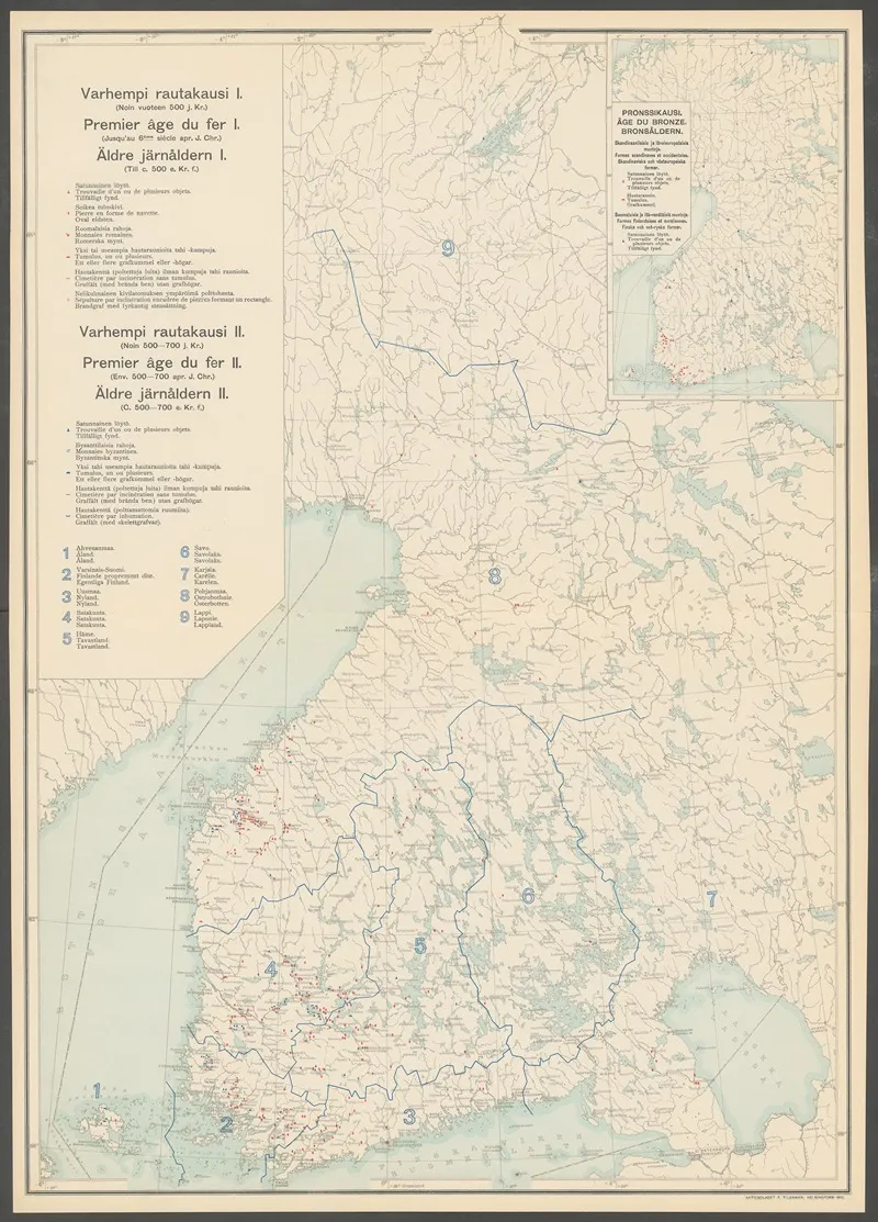 Atlas Ofver Finland Pl 57 by Ferdinand Tilgmann - Canvas Print