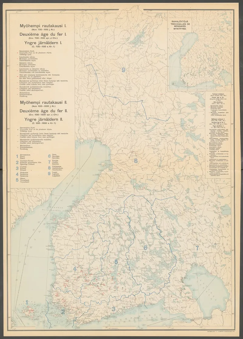 Atlas Ofver Finland Pl 58 by Ferdinand Tilgmann - Canvas Print