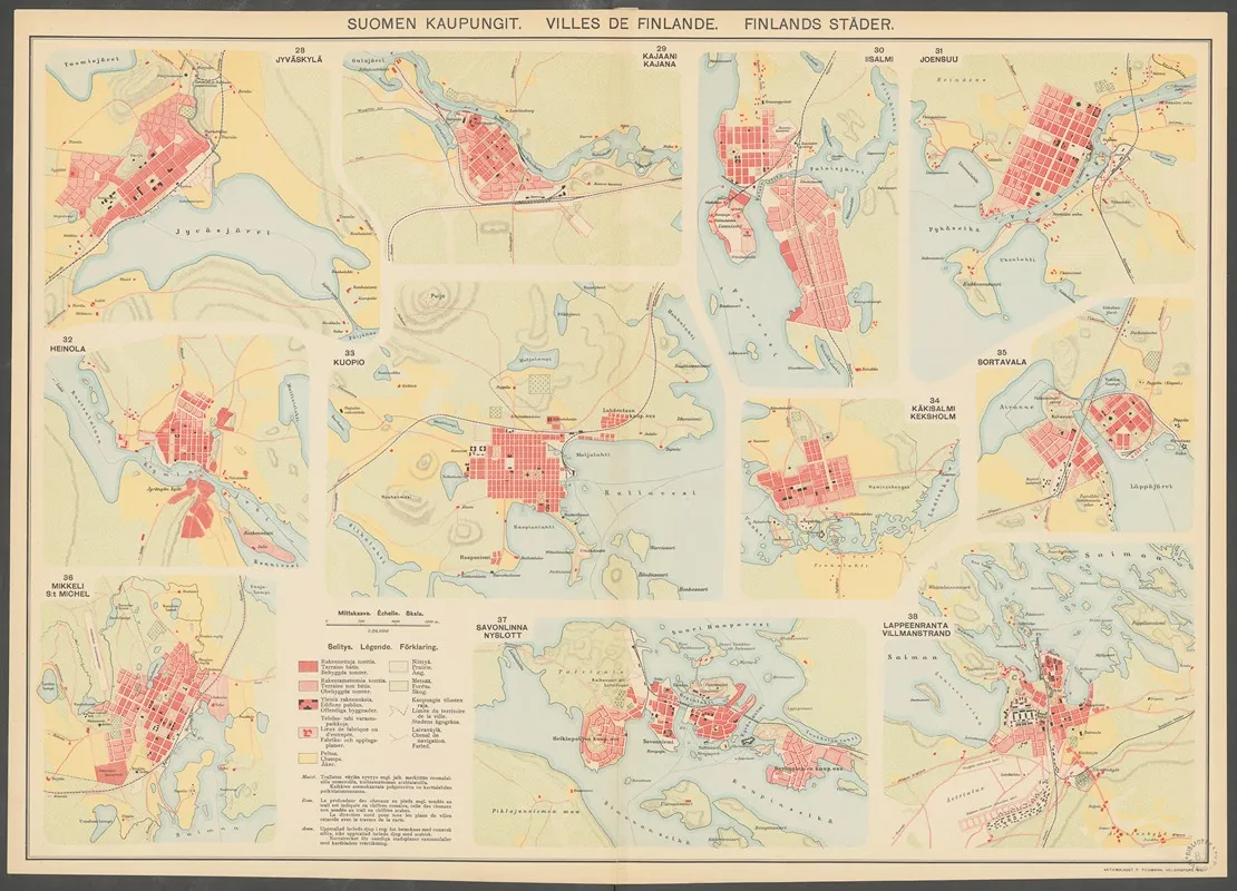 Atlas Ofver Finland Pl 62 by Ferdinand Tilgmann - Canvas Print