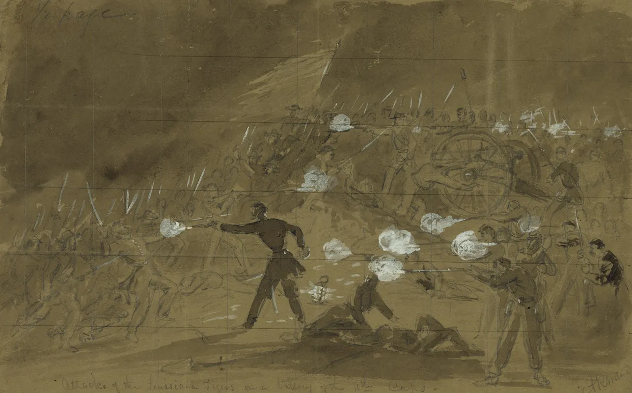 Attack Of The Louisiana Tigers On A Battery Of The 11th Corps