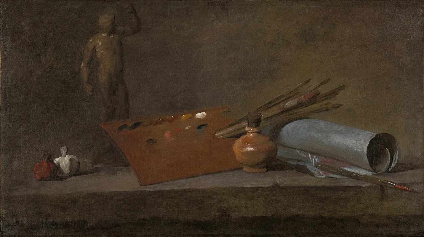 Attributes Of The Painter by Jean Siméon Chardin - Canvas Print