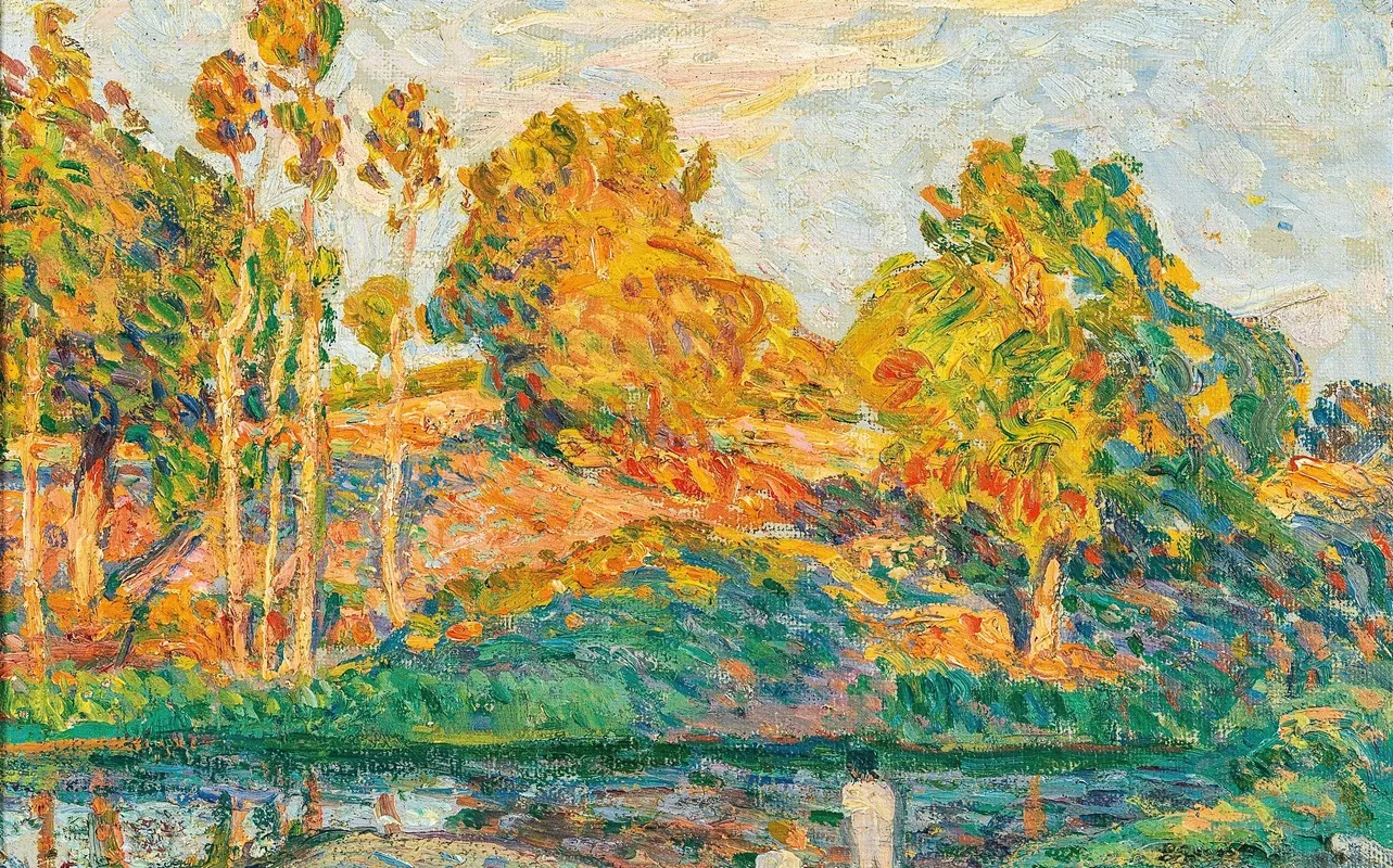 Au Bord De La Riviere by Henri Lebasque - Canvas Print