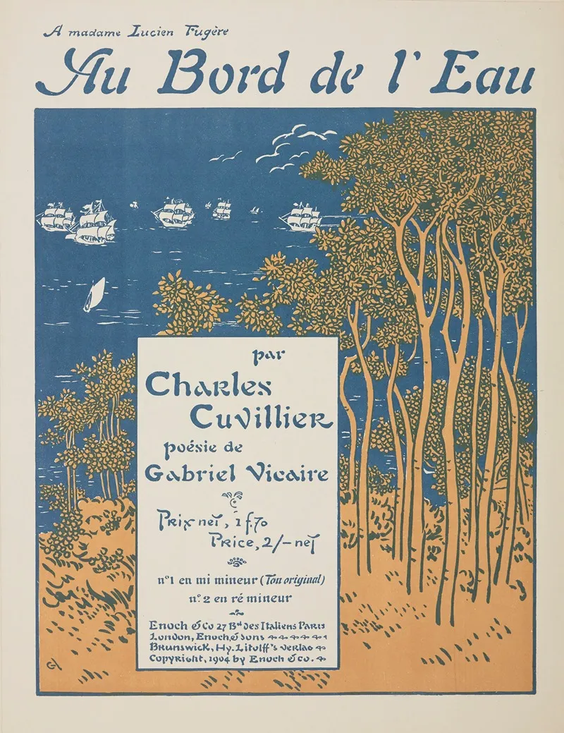 Au Bord De Leau 4 by George Auriol - Canvas Print