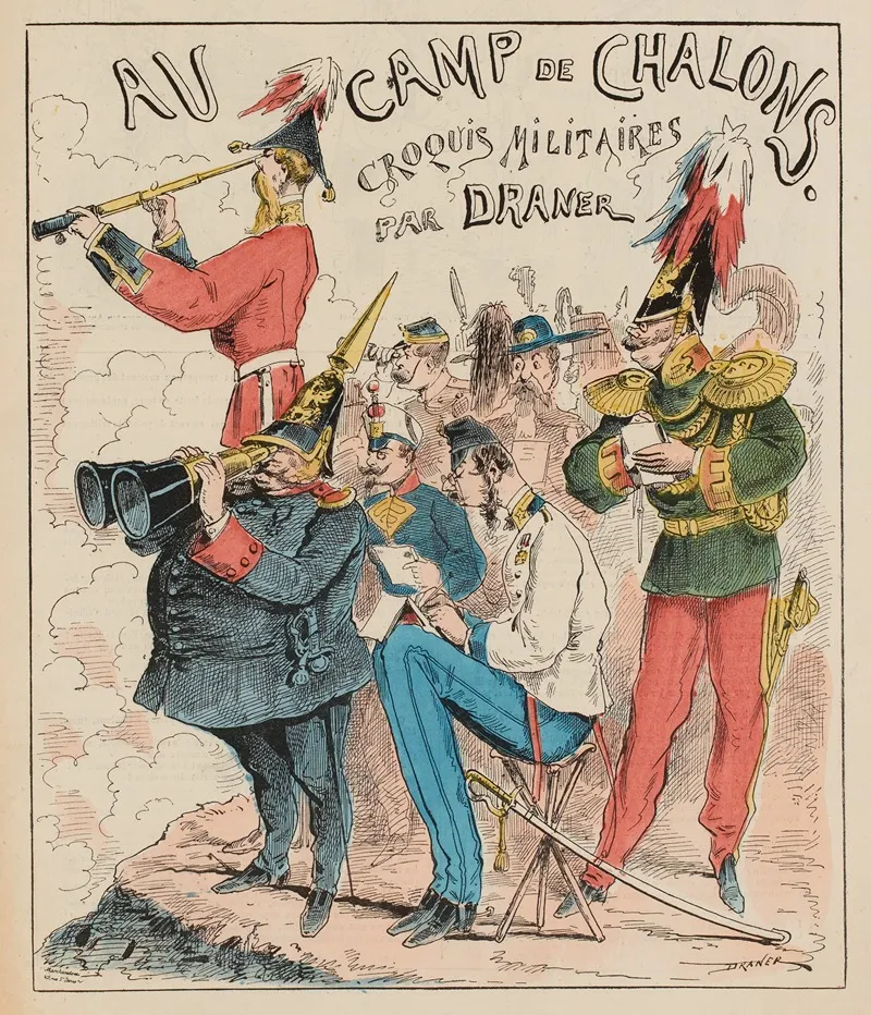 Au Camp De Chalons Croquis Militaires