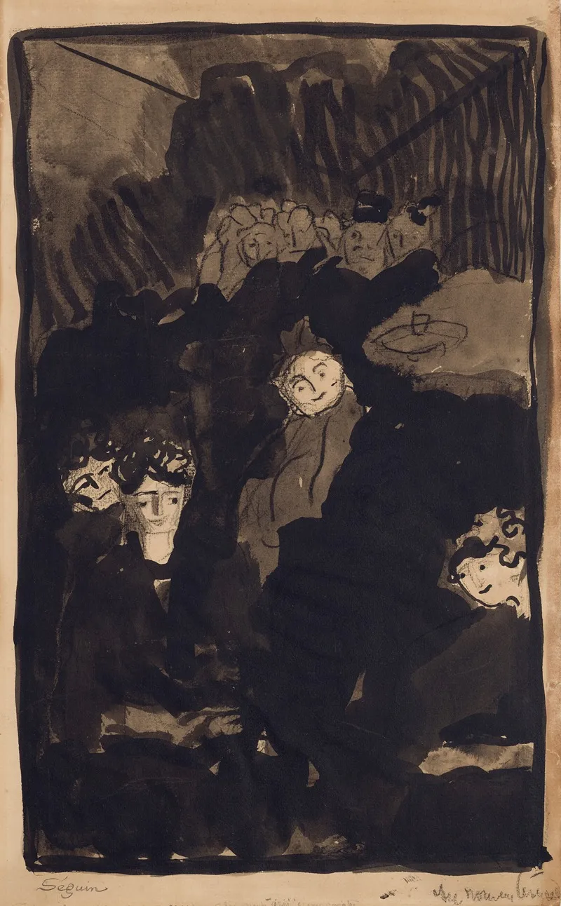 Au Nouveau Cirque by Armand Seguin - Canvas Print