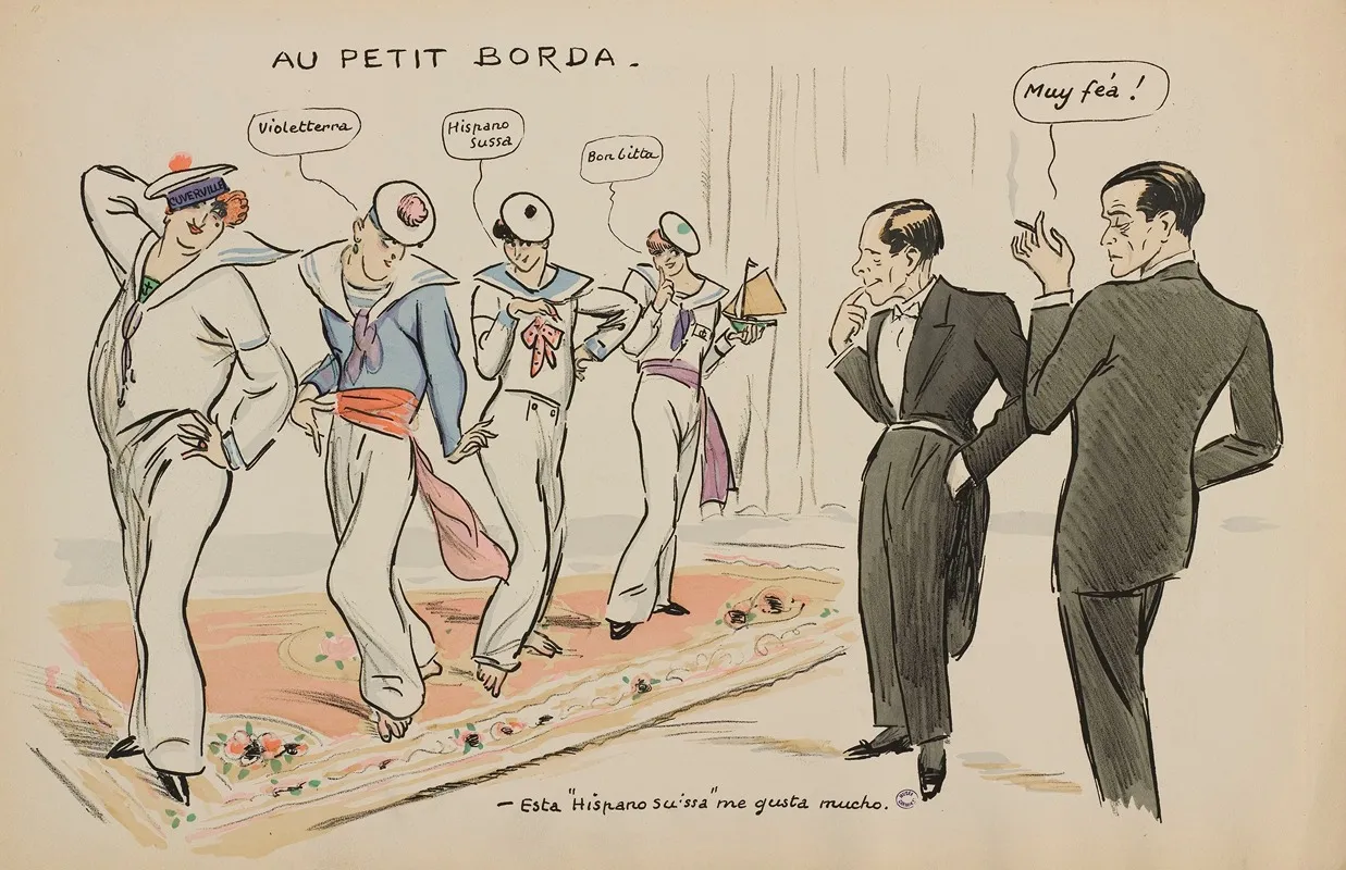 Au Petit Borda by Georges Goursat (Sem) - Canvas Print