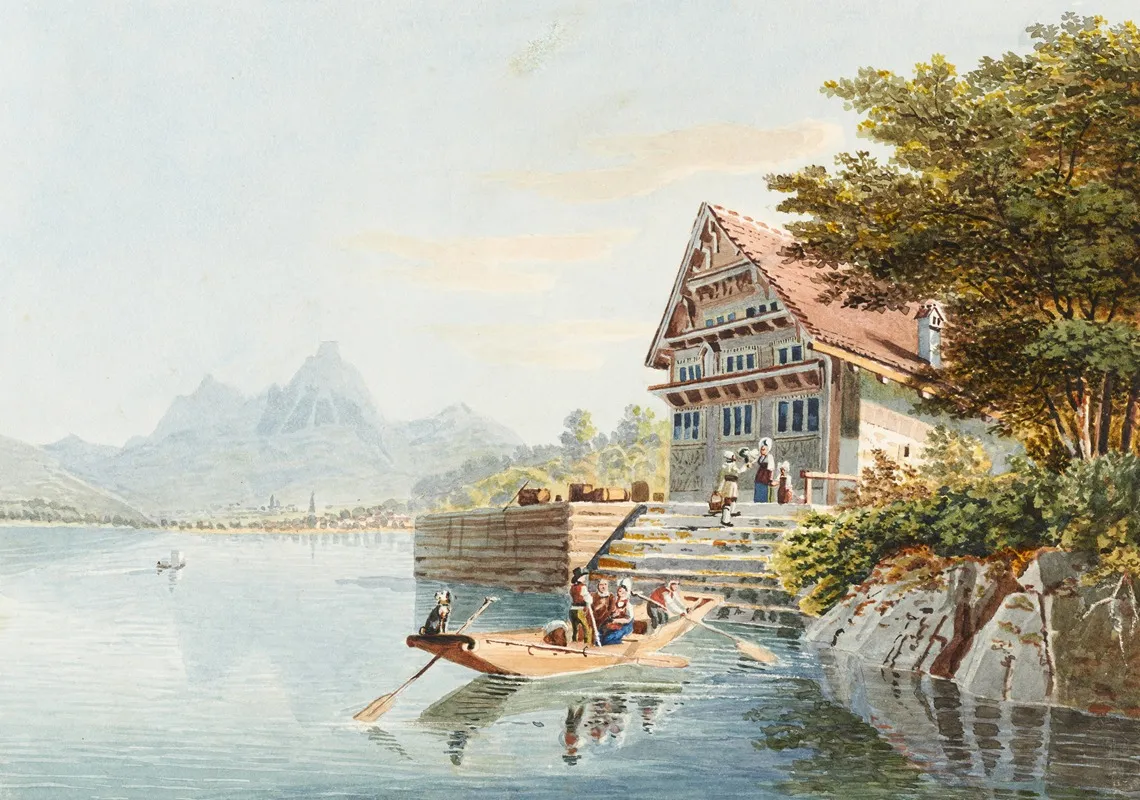 Auberge De Treib Entre Bekenried Et Brunnen Sur Le Lac Des Quatre Cantons