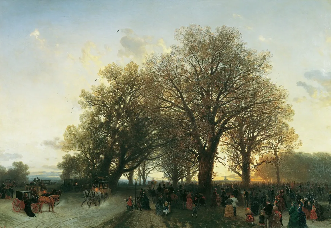 Auf Dem Heimweg Von Der Weltausstellung Im Wiener Prater 1873