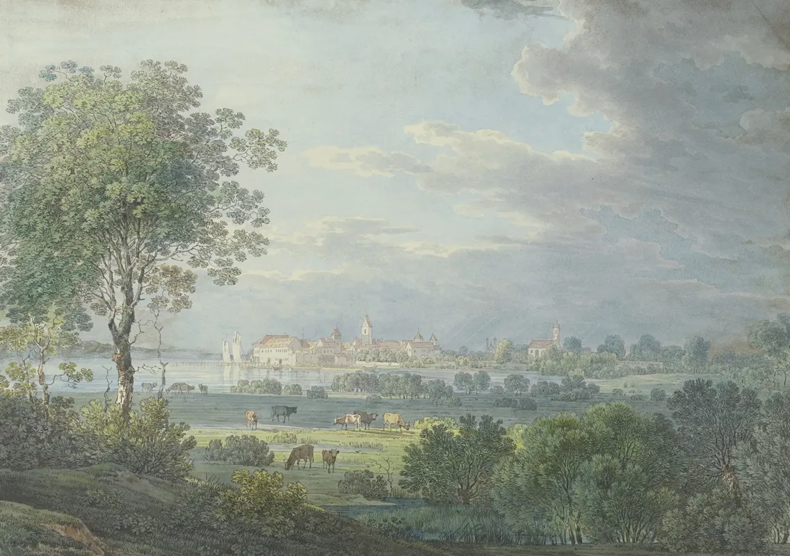 Auf Dem Weg Von Hofen Nach Buchhorn Am Bodensee by Max Joseph Wagenbauer - Canvas Print