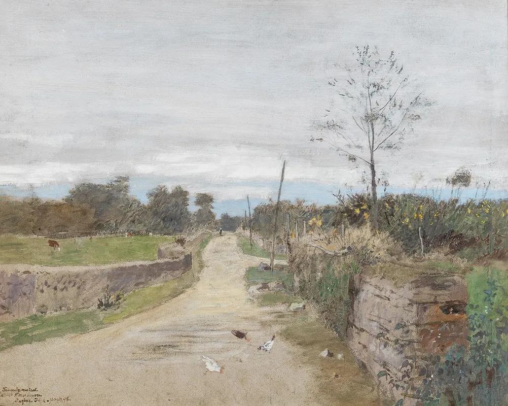 Auf Der Landstrase 2 by Eugen Jettel - Canvas Print