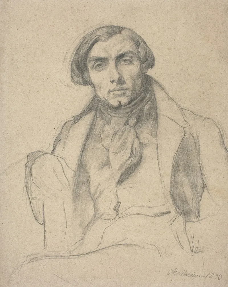 Auguste Ottin by Théodore Chassériau - Canvas Print